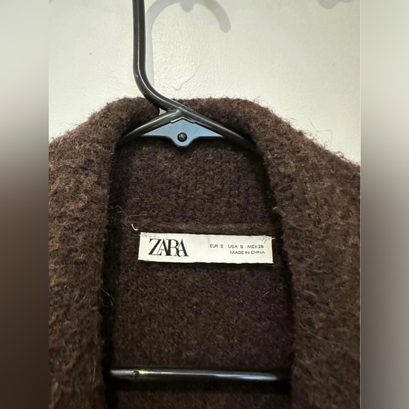 Zara brown wool coat size s - Picture 5 of 7